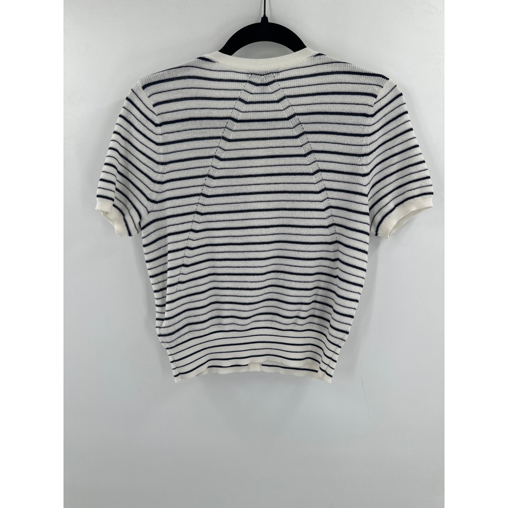 Rag & Bone Dina Stripe Cardigan Short Sleeve Small - Picture 6 of 7